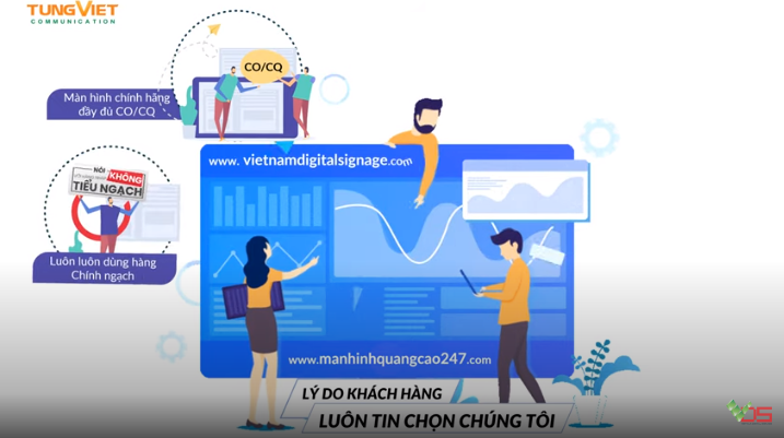 Vì sao các sản phẩm màn hình quảng cáo, màn hình cảm ứng, màn hình LED, màn hình ghép – Videowall của Tùng Việt luôn được các khách lớn lựa chọn và tin dùng?